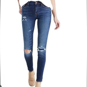 Madewell 9" High Riser Skinny Skinny Jeans in Ripped & Patched Edition 30Tall